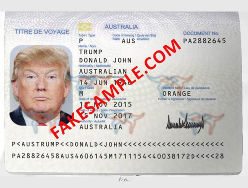 fake passport PSD template
